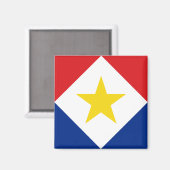 Saba-Flagge Magnet (Vorderseite/Rückseite)