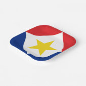 Saba-Flagge Pappteller (Gewinkelt)