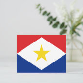 Saba-Flagge Postkarte (Stehend Vorderseite)
