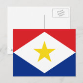 Saba-Flagge Postkarte (Vorne/Hinten)