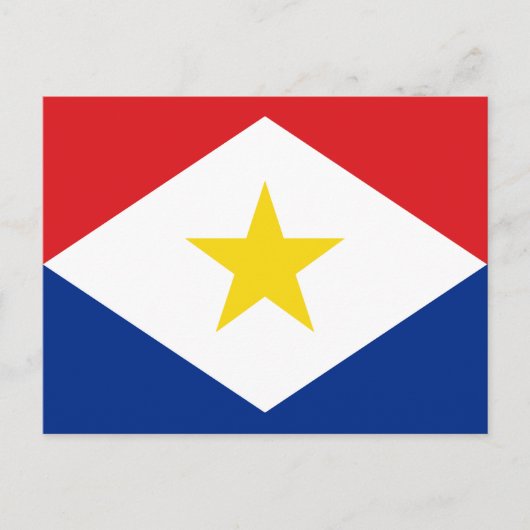 Saba-Flagge Postkarte (Vorderseite)