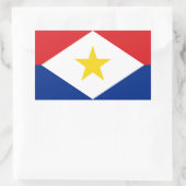 Saba-Flagge Rechteckiger Aufkleber (Tasche)