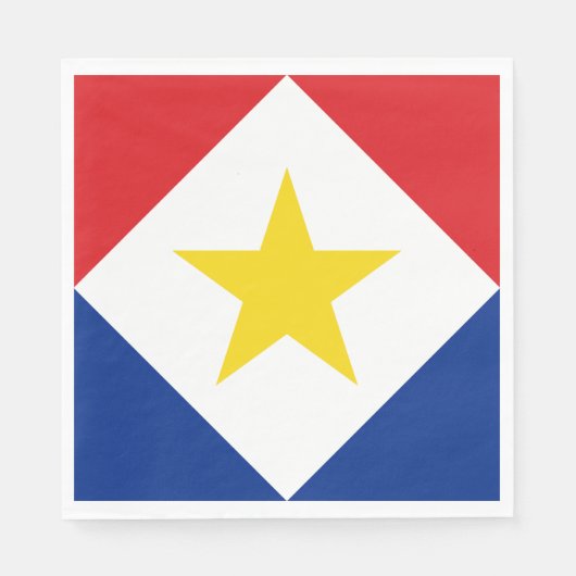 Saba-Flagge Serviette (Vorderseite)