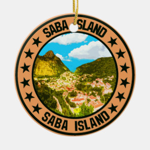 Saba Insel Keramik Ornament