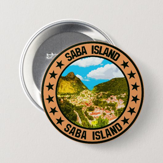Saba Island Button (Vorne & Hinten)