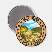 Saba Island Magnet (Vorderseite/Rückseite)