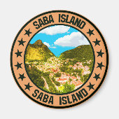 Saba Island Magnet (Vorne)