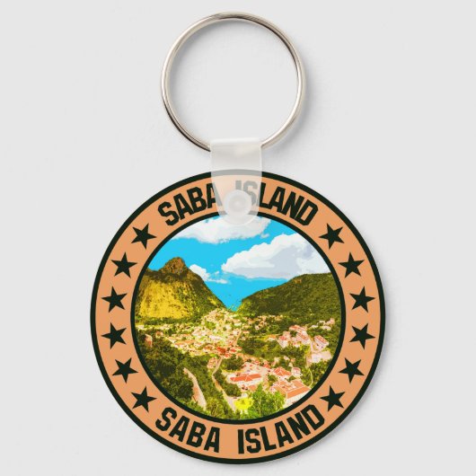 Saba Island Schlüsselanhänger (Vorderseite)