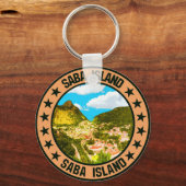 Saba Island Schlüsselanhänger (Rückseite)