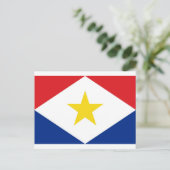 Saba National World Flag Postkarte (Stehend Vorderseite)
