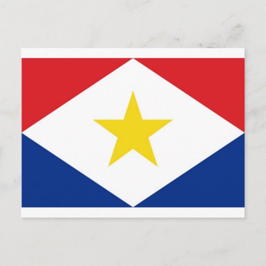 Saba National World Flag Postkarte (Vorderseite)