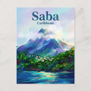 Saba Niederlande Postkarte