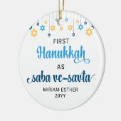 Saba Ve-Savta FIRST HANUKKAH AS GRANDELTERENTS Keramik Ornament (Links)