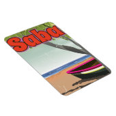 Saba Vintage Reiseplakat. Magnet (Rechte Seite)