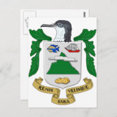 Saba-Wappen Postkarte (Vorne/Hinten)
