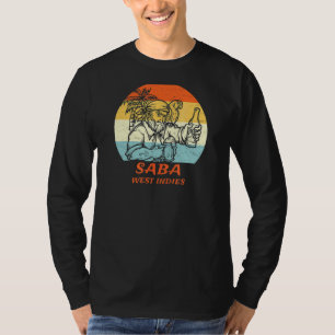 Saba West Indies Vintag Pirate & Parrot Urlaub T-Shirt