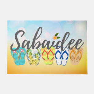 Sabaidee Lao Welcome Doormat - Flipflops Fußmatte
