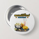 Sabaidee Pi Mai Lao – Frohes Lao-Neujahrsgruß Button (Vorne & Hinten)