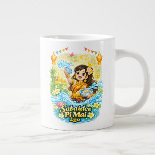 Sabaidee Pi Mai – Süßes laotisches Mädchen Wassers Jumbo-Tasse