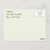 SABAL: Präsentation von Chicago Postkarte (Rückseite)