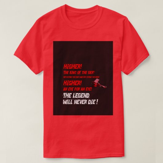 Sabaton The Red Baron Lyric Design Graphic  T-Shirt (Design vorne)