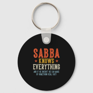 Sabba weiß alles Vatertag Retro Vintage Schlüsselanhänger