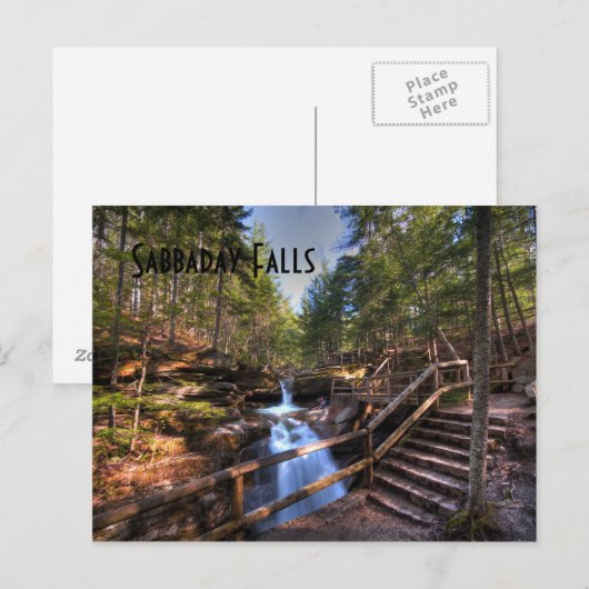 Sabbaday Falls Postkarte (Vorne/Hinten)