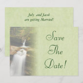 Sabbaday Falls Wedding Save the Date Einladung (Vorne/Hinten)