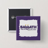 Sabbat mit Kerzen - Genießen Sie die ERHOLUNG Ihre Button (Vorne & Hinten)