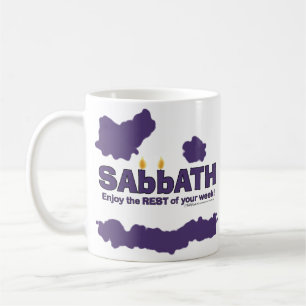 Sabbat mit Kerzen - Genießen Sie die ERHOLUNG Ihre Kaffeetasse