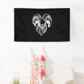 Sabbatic Baphomet Goat Evil Satanic Banner (Insitu)
