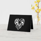 Sabbatic Baphomet Goat Evil Satanic Karte (Gelbe Blume)