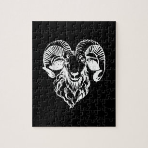 Sabbatic Baphomet Goat Evil Satanic Puzzle