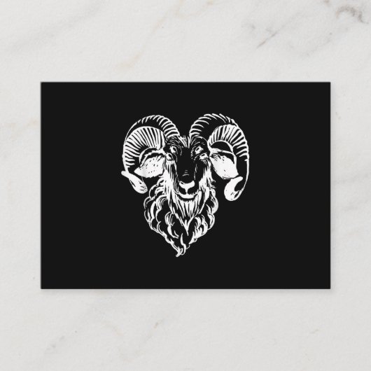 Sabbatic Baphomet Goat Evil Satanic Visitenkarte (Vorderseite)