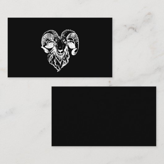 Sabbatic Baphomet Goat Evil Satanic Visitenkarte (Vorne/Hinten)