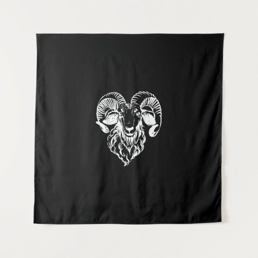 Sabbatic Baphomet Goat Evil Satanic Wandteppich (Vorderseite)