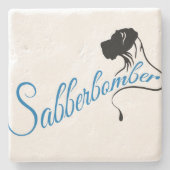 Sabberbomber Steinuntersetzer (Vorderseite)