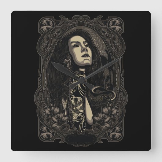 Sabda Alam Quadratische Wanduhr (Vorderseite)