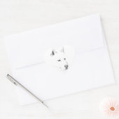 Säbel ein sibirischer Schlittenhund, der Herz-Aufkleber (Umschlag)