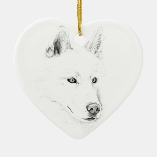 Säbel ein sibirischer Schlittenhund, der Keramikornament (Vorne)