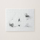 Säbel ein sibirischer Schlittenhund, der Puzzle (Horizontal)