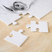 Säbel ein sibirischer Schlittenhund, der Puzzle (Seite)