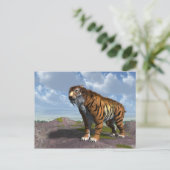 Säbel-Zahn-Tiger Postkarte (Stehend Vorderseite)