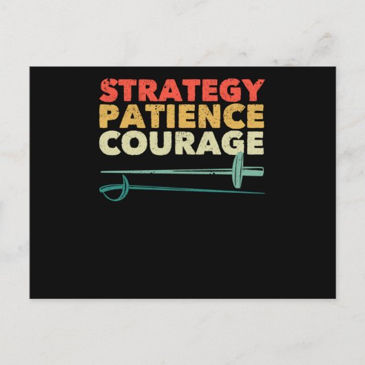 Säbelabdichtungsstrategie Postkarte (Vorderseite)