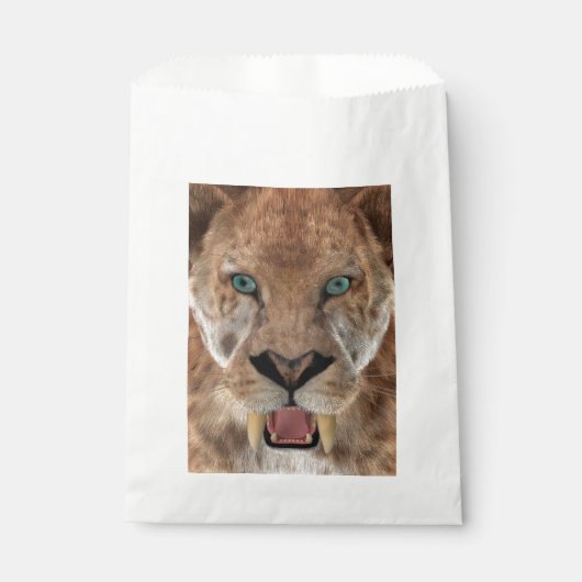 Säbeltoothed Ttiger oder Smilodon Geschenktütchen (Vorderseite)