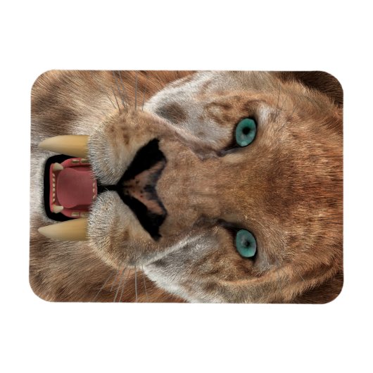 Säbeltoothed Ttiger oder Smilodon Magnet (Horizontal)