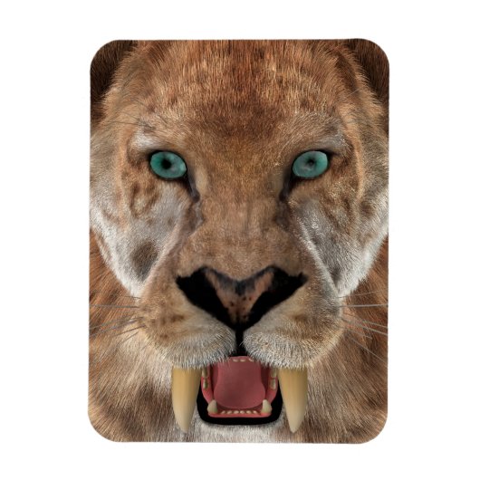 Säbeltoothed Ttiger oder Smilodon Magnet (Vertikal)