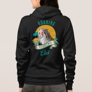 Säbelzahn-Tiger Brüllender-Sonnenuntergangs-Club Hoodie