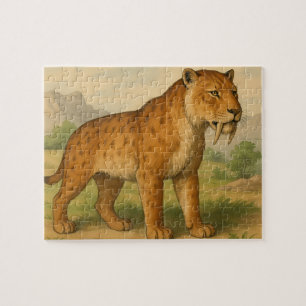 Säbelzahn-Tiger-Naturgeschichte-Kinderpuzzle Puzzle
