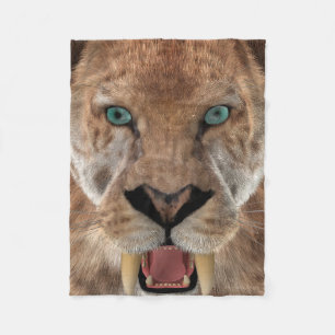 Säbelzahn-Ttiger oder Smilodon Fleecedecke